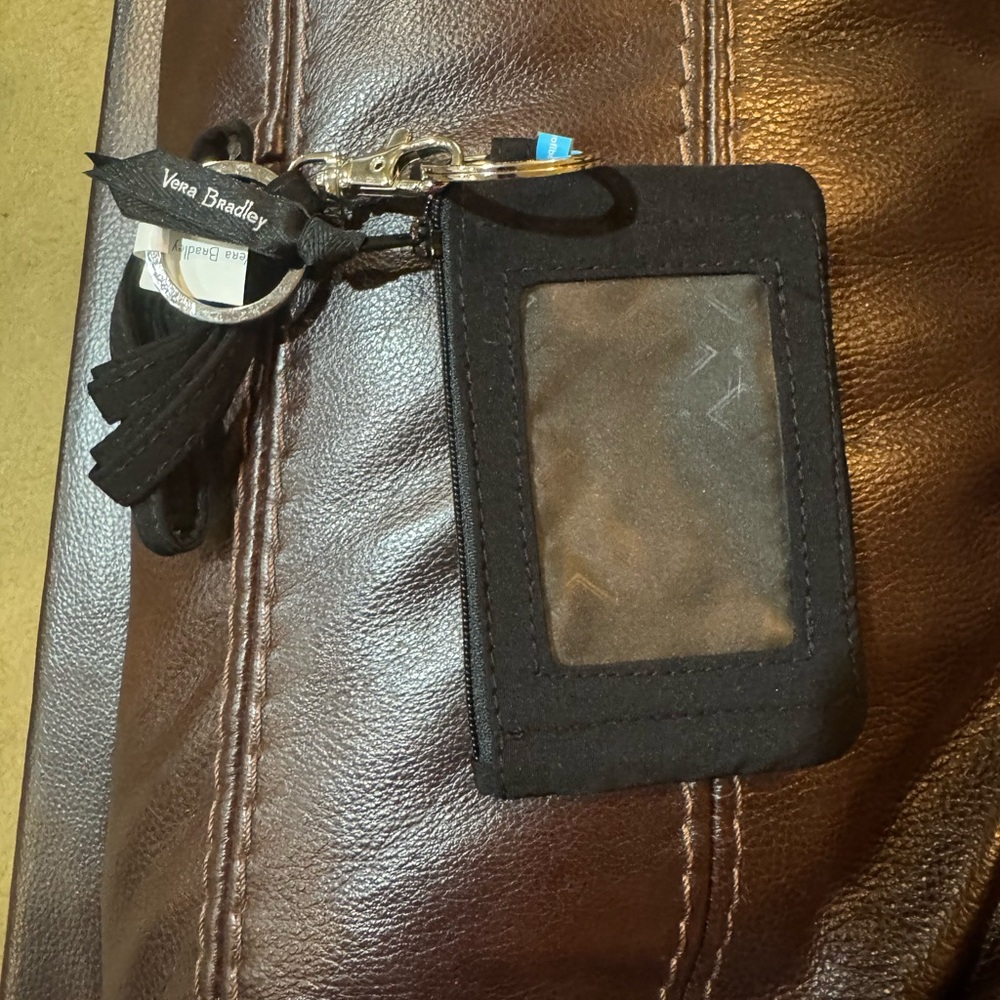 Vera Bradley Black Zip ID Case